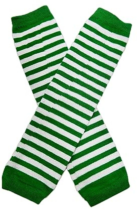 ZUYPSK 1 Paar Damen gestrickt Fingerlose Handschuhe Armstulpen Warme Verlängerte Handschuhe gestreift Ellenbogen Fäustlinge Winter für Outfit Clubwear Party Kostüm Zubehör