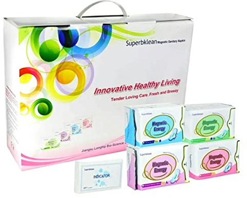 Longrich Pads Superbklean Magnetic Sanitary Napkin & Panty Liners, Anion, Far Infrared, Women Pads, Sanitary Napkin for Women (Sanitary Napkin Combo 1 Box)