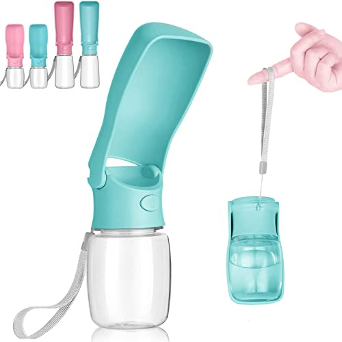 Gourde pour Chien, Bouteille d'eau Pliable pour Chien de Voyage Portable, Bouteille d'eau pour Animaux de Compagnie pour Chat Marche en Plein Air Randonnée Voyage (Vert, 350ml)