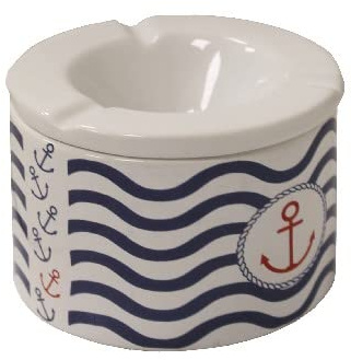 Achenbecher ┼ Windascher Sylt ┼ Wellen und Anker-Motiv ┼ extra hoch