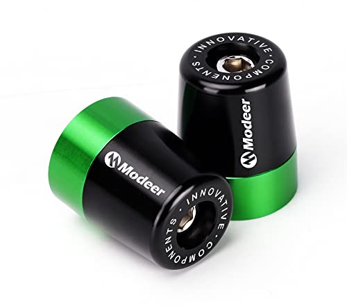 Modeer Lenker Griff Ende Für Ninja 250 300 400 650 1000 400R 250R 250SX 1000SX H2R ZX14R ZX10R ZX6R Z250 300 400 Z650 750 800 900 1000 Vulcan S 650 900 Motorrad Zubehör (Grün)