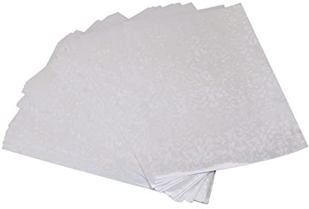 50 Blatt Holografische Laminatblätter, 29,9 X 21,1 Cm, A4, Transparentes Glitzerpapier, Holografisches Overlay, Selbstklebende, Wasserfeste, Transparente Folie für Die Abzeichenherstellung(A)