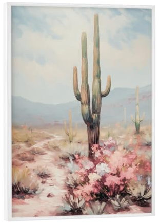 artboxONE Poster mit weißem Rahmen 18x13 cm Natur Kakteen Wüste - Bild Bild Kaktus
