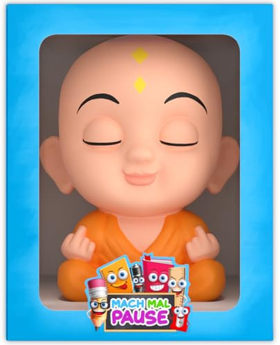 MACH MAL PAUSE® Anti Stress Buddha - der lustige Stress-Buddha ist das Geschenk für Kollegen Studenten Mitarbeiter - Gadget Büro Spielzeug - Stressball - Antistress Ball Squishy Anti Stress Würfel