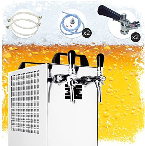 Ensemble complet Tireuse a biere avec pompe à membrane Kontakt 40/K machine a biere, pompe a biere 2 lignes, 50 litres/h, professionnelle, tête de robinet - Type D, Type M