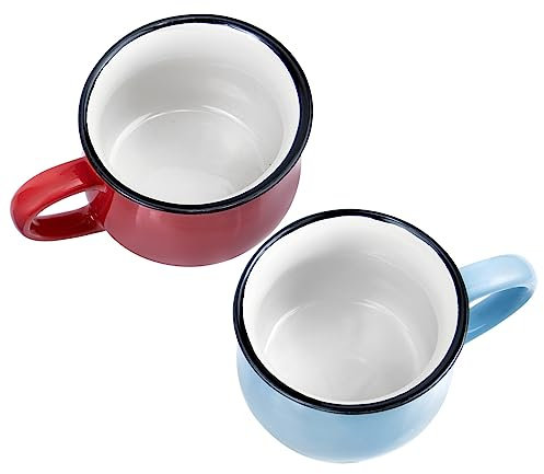 Ciieeo 2 Pz Tazza Di Caffè Con Pancia in Vaso Tazza Da Cappuccino Boccale Di Latte Tazza Cappuccino Per Bar Tazzine Da Espresso in Porcellana Per Bere in Marmo Ceramica