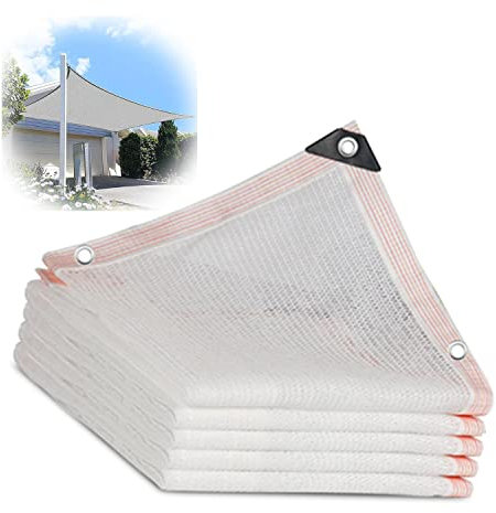 Sun Shade Cloth Mesh Tarp with Grommets for Plant Patio Canopy Garden Pergola Car Shade Net UV Resistant 3.3ftx3.3ft 6.5ftx10ft 10ftx13ft 13ftx20ft 20ftx26ft White Small to Extra Large Sizes