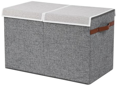 Generisch Spielzeug-Aufbewahrungsbox, Spielzeugtruhen-Aufbewahrung,Hochleistungslagerkästen | Zusammenklappbarer Organizer-Korb mit Deckel und Griff, Spielzeugtruhe für Schlafzimmer, Wohnzimmer