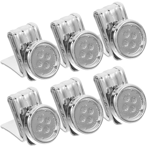 Tofficu 6 Stück Riemenknöpfe Keine Nähknöpfe Hosenträger Mit Knöpfen Für Herren Herren-Hosenträgerknopf Gürtelschnalle Ringknopf-Endklemmenclip Kleiderknöpfe Jeanshalter-Clip – Silber