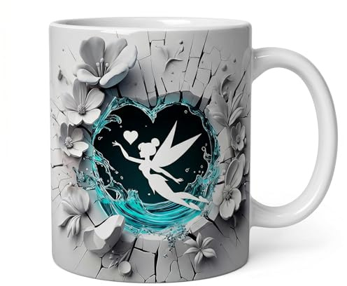 Shopi Zone Tasse en céramique - Motif fée magique et cœur enchanté