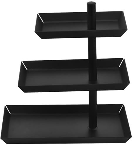 Wsdsgz Support de service à 3 étages et plateaux en métal pour pâtisseries et desserts