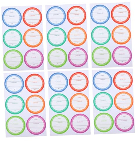 Cabilock 10 Feuilles Étiquettes Autocollantes Amovibles pour Bouteilles Verre Étanches Résistantes à Huile pour Pots Récipients Stickers Réutilisables pour Étiquetage Alimentaire