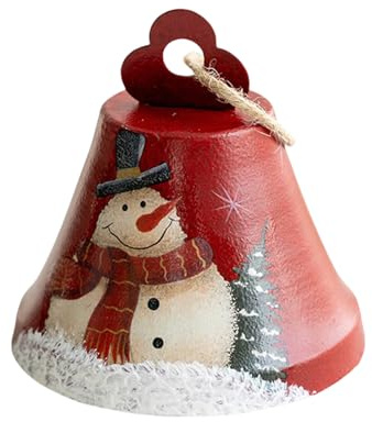 Eisen-Weihnachtsmann/Schneemann-Glocken zum Aufhängen, für Zuhause, Festival, Fenster, Ornament, Feiertage, Büro, Verzierung, rostbeständig, Weihnachtsdekoration