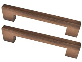 KOVNISE 2 Tiradores de Madera para Gabinete Tiradores de Madera Maciza de Nogal Oscuro Color Madera Original Estilo Simple y Moderno para Srmario Puerta Cajón Aparador Cajón (128MM)