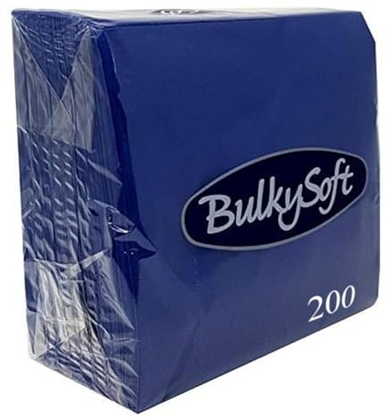 Premium 2-Ply Dark Blue Paper Serviettes 200pcs 33x33cm Luncheon Serviettes Disposable Strong Table Napkins for Dining, Parties & Events, Absorbent Dinner Serviettes