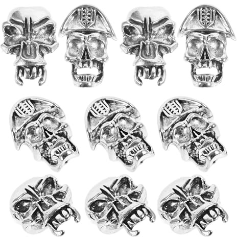 TOVINANNA Adornos para Cabello y Barba 10 Piezas Metal Grandes para Trenzas Estilo Retro Vintage Accesorios para Trenzar Rastas y Joyas para Cabello Uso en Decoración Personal y Barbería