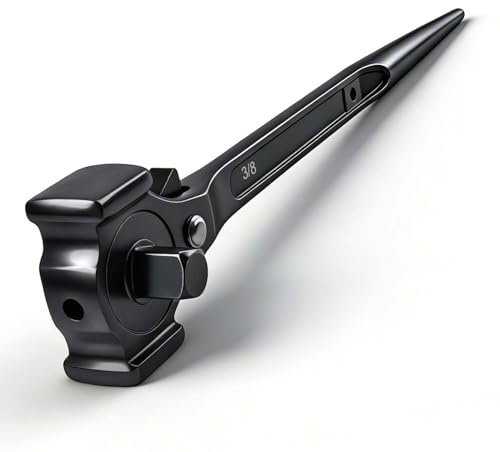 SPEEDWOX 3/8 Zoll & 1/2 Zoll Dual Drive Spud Ratsche Ratsche mit Hammer Head Drop-Forged Chromium-Vanadium Stahl Podger Scaffold Wrench Double Ended Socket Ratchet for Construction Framing & Iron Work