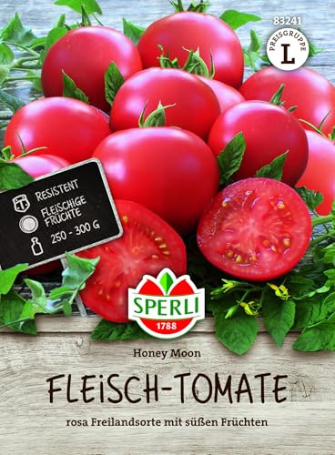 Sperli Fleisch-Tomatensamen Honey Moon F1 83241, Gemüsesaat | Für Freilandanbau, fleischig und süßlich