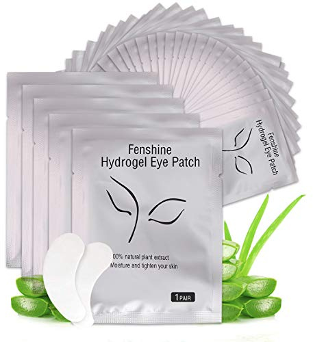 Fenshine 50 Paar Wimpernverlängerung Augenpads fusselfrei Hydrogel Augenpads Professionelle Unteraugenpads für Wimpernverlängerungen Zubehör (50 Paar)