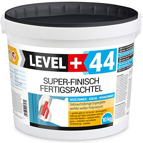 Super Finish Spachtel 10kg Fertigspachtel Q4 Perfekt Glätt Flächen Füll für Küche Bad Wohnzimmer RM44