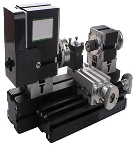 36W Mini Metal Lathe Machine, Lathe Variable Speed with 20000R/Min Motor Larger Processing Radius DIY Tools Micro Metal Lathe High Precision Milling Machine for Precision Parts Processing