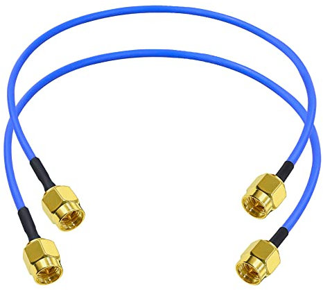 TUOLNK 2er-Pack SMA-Stecker auf SMA-Stecker Koaxialkabel RG402 verlustarmes SMA-Verlängerungskabel SMA-HF-Koax-Pigtail-Kabel 1,64 Fuß (50 cm)