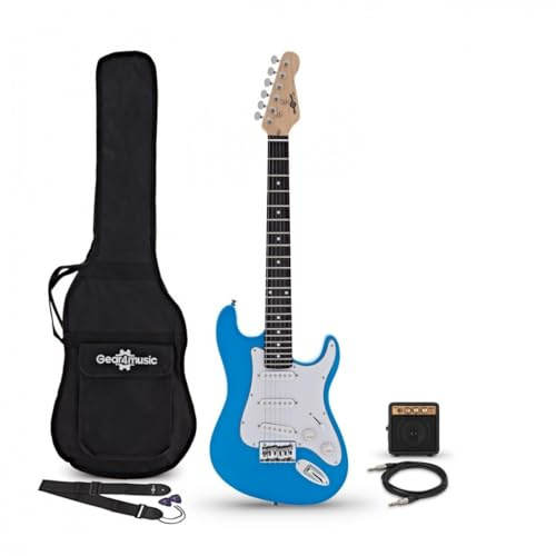 3/4 E-Gitarre LA Miniamp Pack Blue
