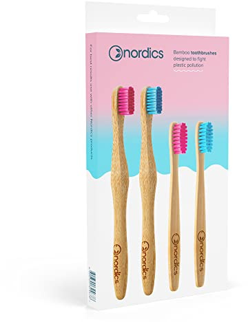 Öko Zahnbürsten Bambus Family Pack 2x Kids 2x Erwachsene