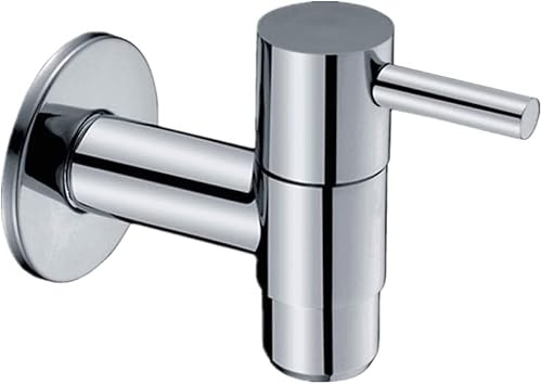 BINLUO Kaltwasserhahn Wandarmatur Kaltwasser Wasserfall Wasserhahn Messing verchromt Chrom Wasserhahn Geeignet für Waschbecken, Küche, Bad, Garten