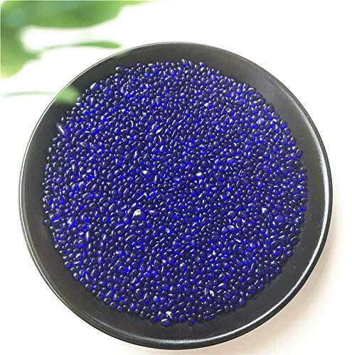 HXSCOO 50g 2-5mm K5 Azul Cobalto Vidrio Grava Esmalte Piedra Roca Pulido Acuario espécimen Cristal curación