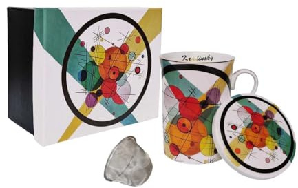Socadis Tisanière théière Tasse + filtre à thé + couvercle Kandinsky