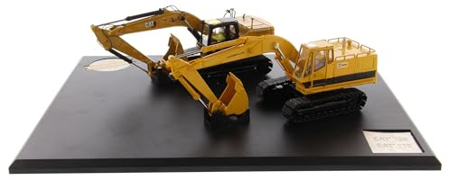 Diecast Masters 85715 - Caterpillar Cat Bagger Evolution Set avec Livre Cat 225 et Cat 323, échelle 1:50, env. 6,3 x 8,0 x 16,3 cm, dès 14 Ans