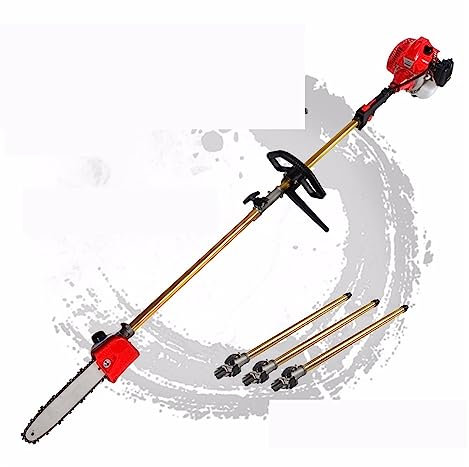 Akku-Weed Wacker 52 cc Kettensäge mit Langer Reichweite, Teleskopstange, Benzin-Kettensäge, Freischneider, Baumschere mit 3 ausziehbaren Stangen, Gartengeräte, gut für saubere und schnelle Schnitte