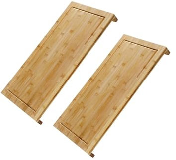 Kesper - 2 plaques de coupe et couvercle - bois de bambou - 54 x 28 x 4 cm - Grande couverture robuste avec rainure - Idéal également comme base de coupe ou planche à découper, 58590.2