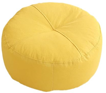 JISADER Almohada de Suelo de meditación, Asiento Redondo de 16.0 in para Adultos, cojín de Suelo para Sala de Estar, Dormitorio, Sala de Juegos, Amarillo