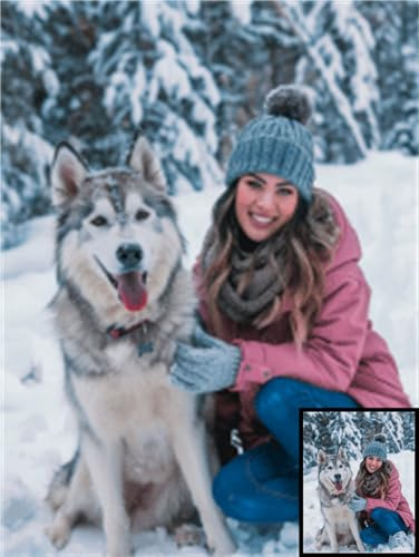 SHUIYAZI Diamond Painting Personalisiert Custom 5D Diamond Painting Eigenes Foto DIY Diamond Painting Selbst Gestalten Full Diamant painting Groß Bilder Set für Erwachsene Home Decor,40x50cm CA-22