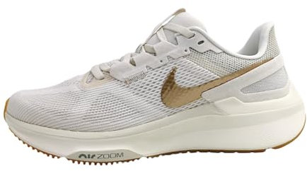 Nike Damen Air Zoom Structure 25 Straßen-Laufschuh, Phantom/Metallic Gold/White, 38.5 EU