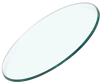 Klar rund härdat glasbord 36 tum 1/4 tjock polerad kant cirkel bordsskiva skydd för matbord soffbord hemmakontor