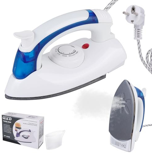 Mini Reise Dampfglätter Reisebügeleisen für Kleidung: 2-in-1 Steamer Dampfbügeleisen Reisedampfer, Reise Bügeln mit Wassertank,Tragbar Hand Dampfbügeleisen Geeignet für Zuhause,Reisen,Zuhause und Büro
