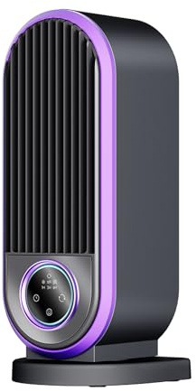 Jxkgenix Electric Heating, Space Heater, Portable Fan Heater, PTC Electric Heater, Tip-Over and Overheat Protection, Home Low Energy Safe Quiet for Office Room Desk Indoor Use (Grey)