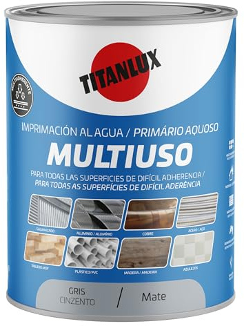 Titanlux Imprimación Multiuso al Agua Gris 4L