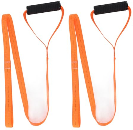 2pcs Deer Drag Harness, Deer Drag Rope Heavy Duty Deer Puller Sled Rope Loads Up To 170lbs Comfort Grip Handle Deer Pull Strap Portable Deer Drag Strap for Men Women Towing
