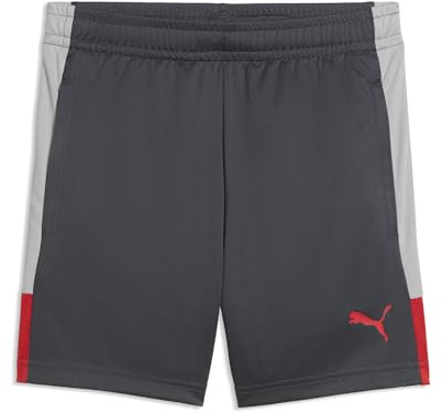 PUMA Shorts da Calcio individualLIGA per Ragazzi 128, Gray Echo Dusky Red