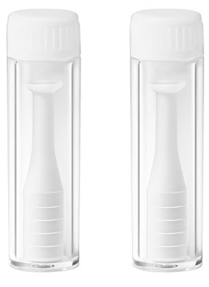 UIDHONGMINOP 2 inserti in silicone per lenti a contatto Lenes con ventosa, strumento di rimozione delle lenti a contatto con custodia per viaggi in famiglia, colore bianco