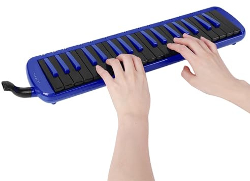 Tbest 37 Key Melodica Keys Melodica, 37 Wind Musical Instrument Geeignet für Anfänger Übungsbeutel F37S (BLUE)