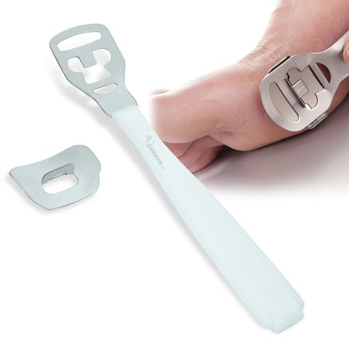 ZAMAHA UK Raschietto per rimuovere calli e calli, per rimuovere la pelle dura, include 10 raschietti di ricambio, raschietto per piedi e talloni (manico in plastica)