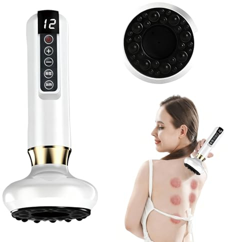 Cellulite-Massagegerät, 12 Gängen Schröpfgerät zur Reinigung der Meridiane, Schröpfmassagegerät Gegen Cellulite, Verstellbares Handmassagegerät, Lymphdrainage Gerät Beine Lipödem für Bauch Taille