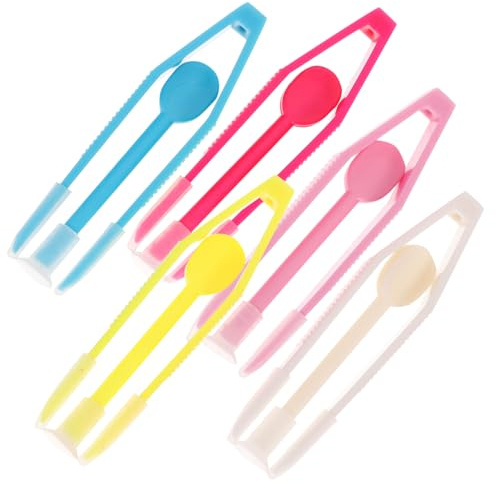 Ipetboom 5 Ensembles Pince à Épiler et Ventouse pour Lentilles de Contact Accessoire de Mise et Retrait Outil Portable pour Lentilles Souples et Rigides pour Voyage et Activités Extérieures