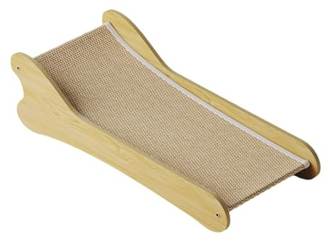 FytStycale Katzenliege mit Doppelfunktion Als Kratzbrett Und Katzenbett Modernes Katzensofa Und Kratzmöbel Aus MDF Und Leinen für Katzen Zum Ausruhen, Style A
