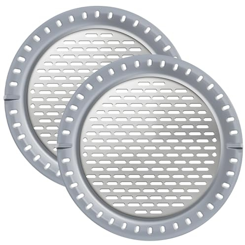 2Pcs Shower Drain Hair Catcher, Flat Stainless Steel Mesh Silicone Rim Drain Protector Plughole Cover Strainer Filter for Bathroom Kitchen Sink Tub Floor to Prevent Drain Clog
